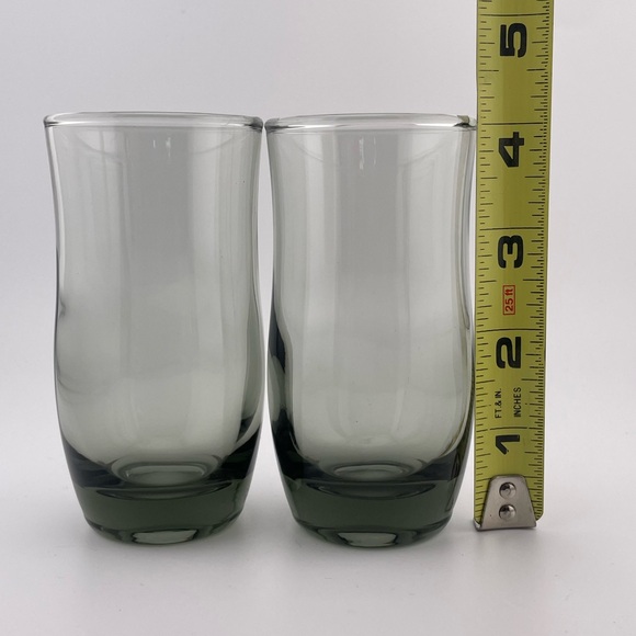 Vintage, Two Smoke Charcoal Gray Juice Glasses by Libbey - Picture 5 of 6